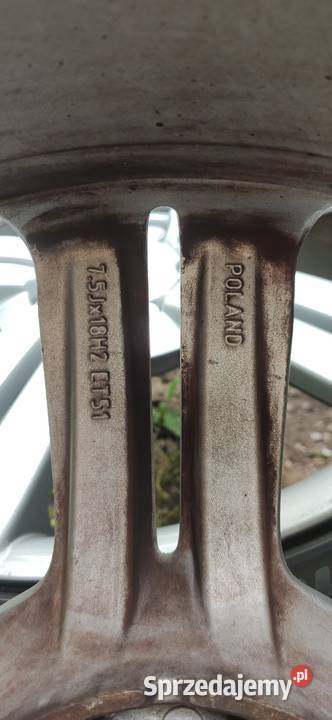 Felgi 18 75 ET51 Seat Skoda Audi Volkswagen Średnica 18" Rzeszów sprzedam