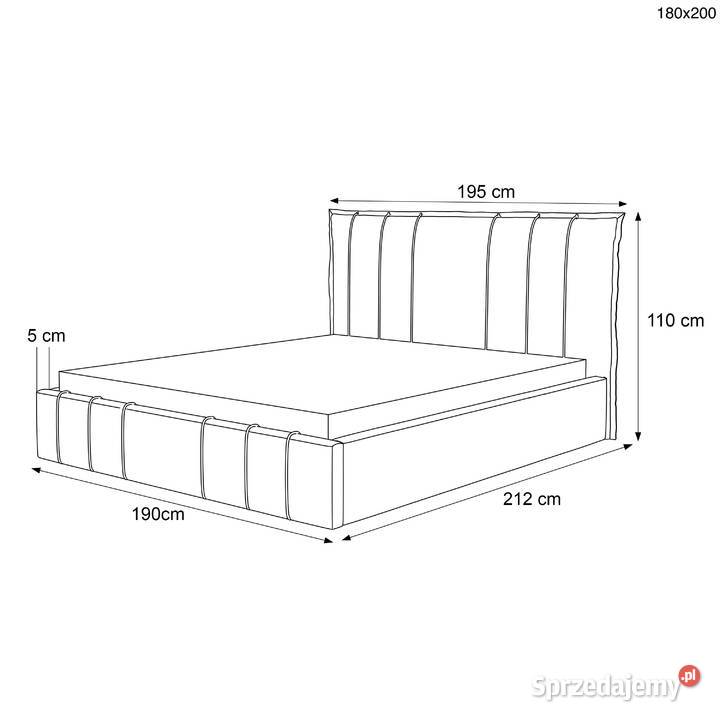 Łóżko tapicerowane z pojemnikiem Moly różne Tarchały Małe