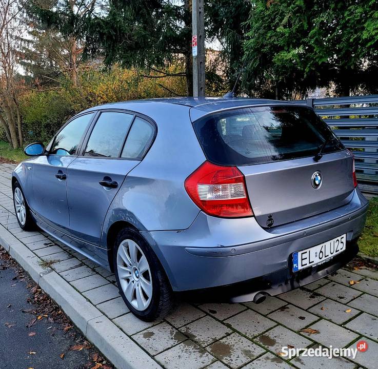 BMW E87 116i 16 2005r Niski przebieg 130 Łańcuch elektrochrom. lusterko wst. Seria 1 łódzkie Łódź