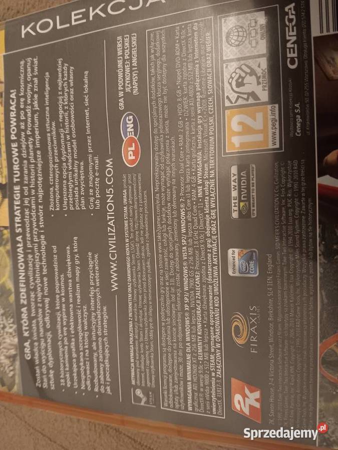 Gra PC Sid Meiers Civilization V 5 Kolekcja świętokrzyskie Sandomierz