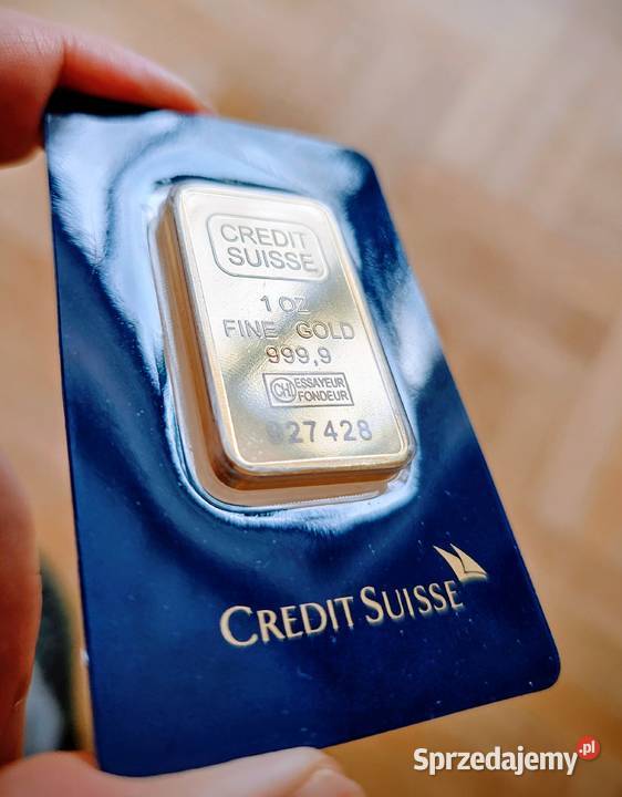 sztabka złota imitacja 1 uncja CREDIT SWISS mazowieckie Warszawa