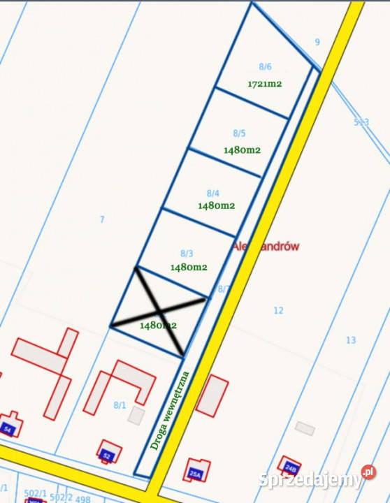 DZIAŁKI NA SPRZEDAŻ Aleksandrów gm Jakubów pow mazowieckie