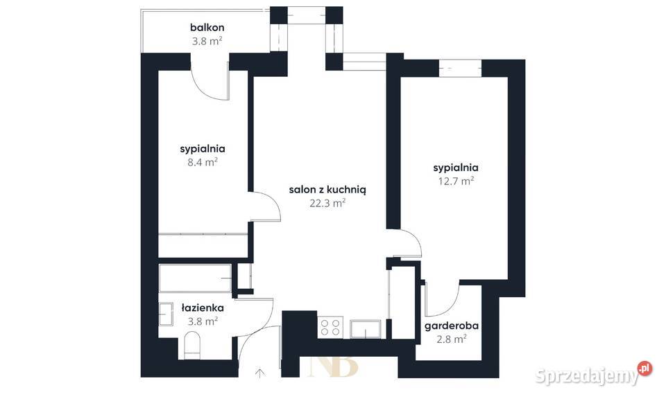 3 pokoje Klimatyzacja Garderoba Balkon Garaż z Mieszkania sprzedam
