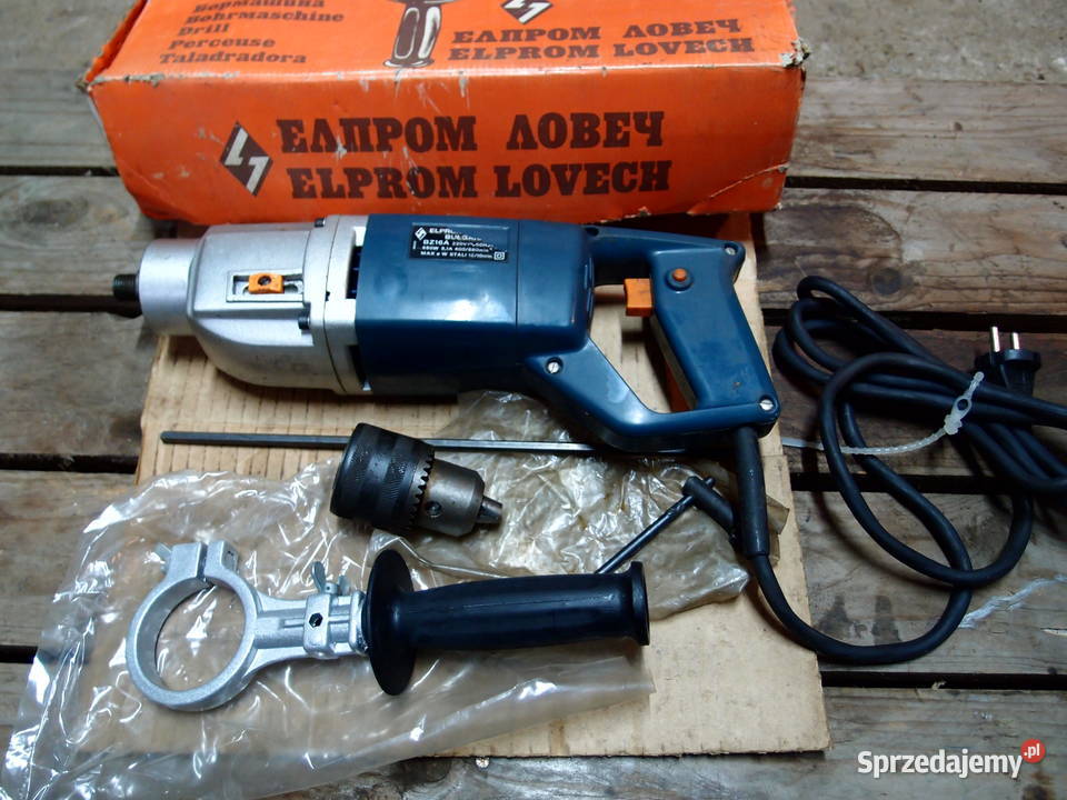 Wiertarka Ręczna Elprom 650W 880obr 2biegi Lata łódzkie Łódź