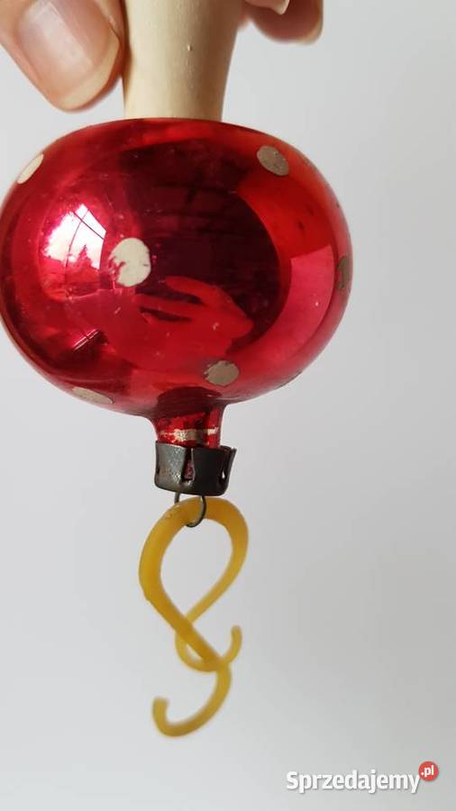 Szklane stare bombki choinkowe grzybki Dąbrowa Górnicza