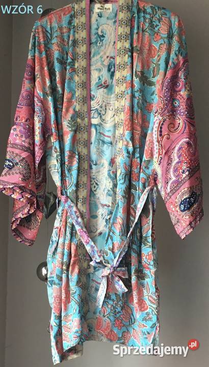 Kimono boho1 pasek jedwab naturalny 8 wzorów Pozostałe Białystok
