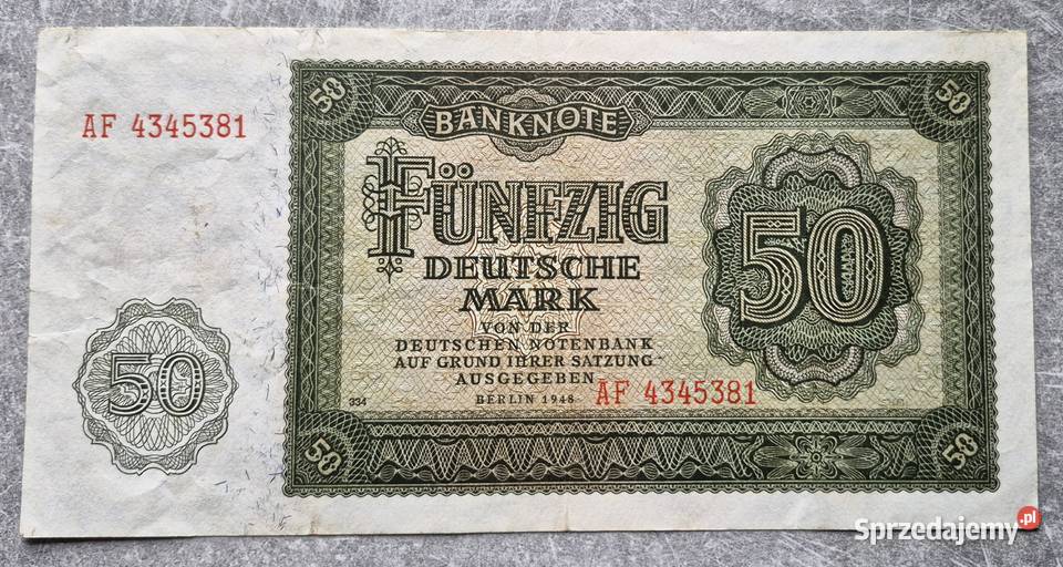 B7 NIEMCY DDR 50 Marek 1948 r Wola Kruszyńska
