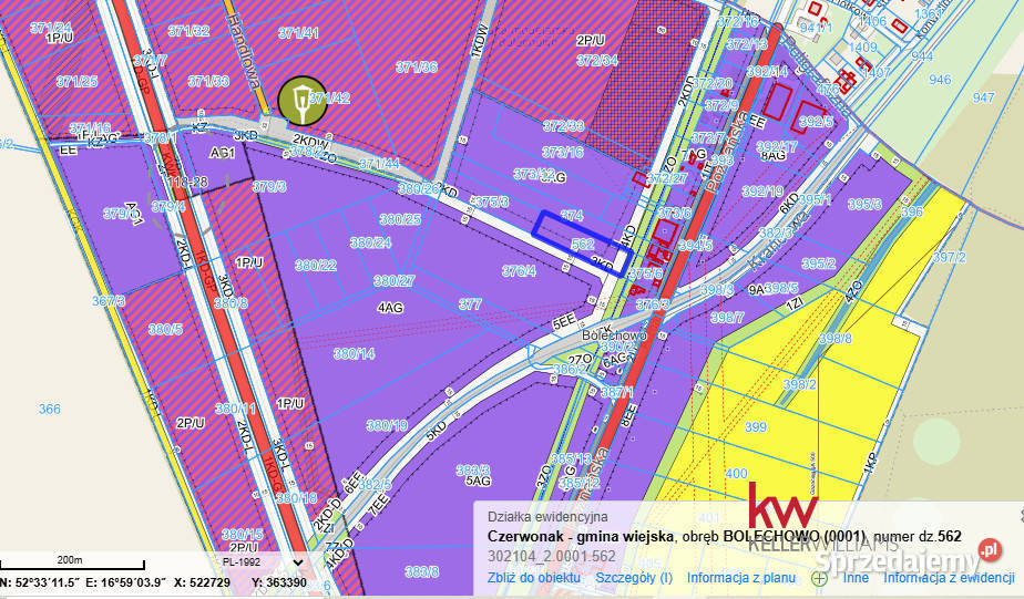 sprzedaży działki Bolechowo 5100m2