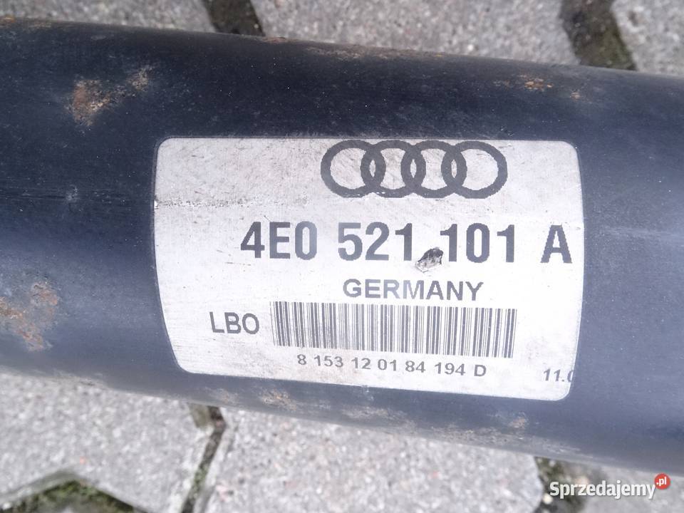 AUDI A8 D3 0307 37 42 WAL KARDANA 4E0521101A Przemęt