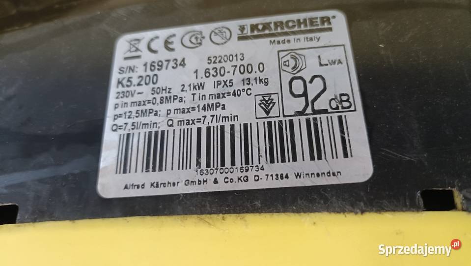KARCHER K5200 Nie załącza się Poznań