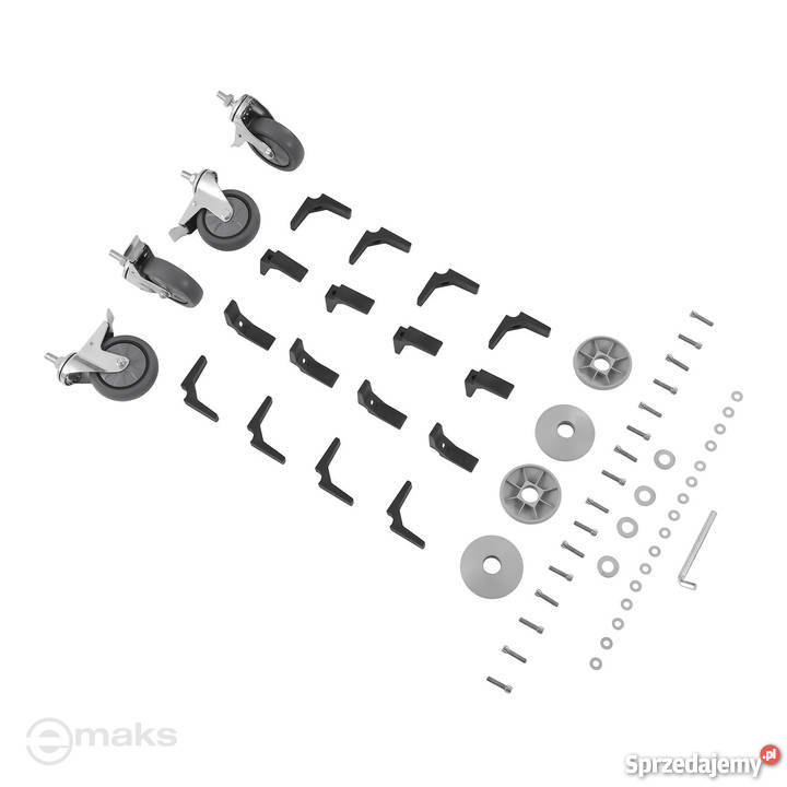 Wózek kelnerski transportowy 4 półki stal śląskie