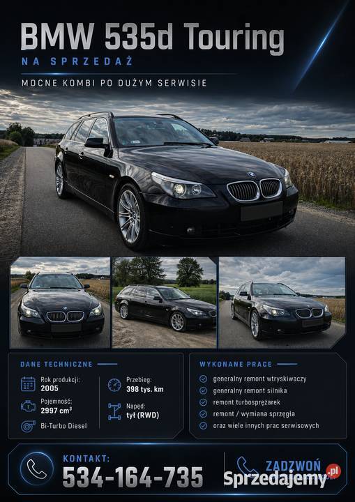 BMW 535D Samochody osobowe mazowieckie Brok
