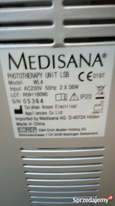 LAMPA DO FOTOTERAPII ANTYDEPRESYJNEJ Medisana Błaszki sprzedam