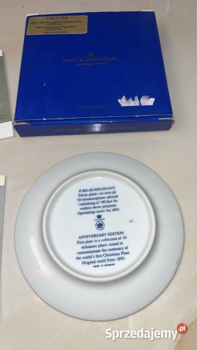 1 Boże Narodzenie BG poza zamarzniętym oknem Porcelana i szkło Gdańsk