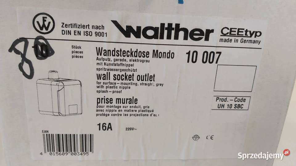 Gniazdo natynkowe Shuko 16A Walther Mondo 10007 Wyszków