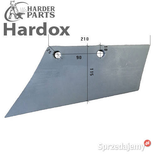 Lemiesz przedpłużka HARDOX 15002001L części do Suwałki