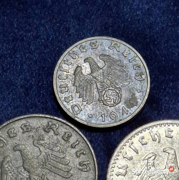 3 x monety III Rzesza 11050 Reichspfennig ŁADNE Numizmatyka Wejherowo