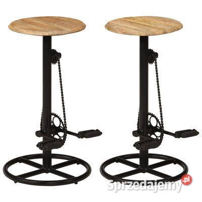 vidaXL Stołki barowe 2 lite drewno Warszawa