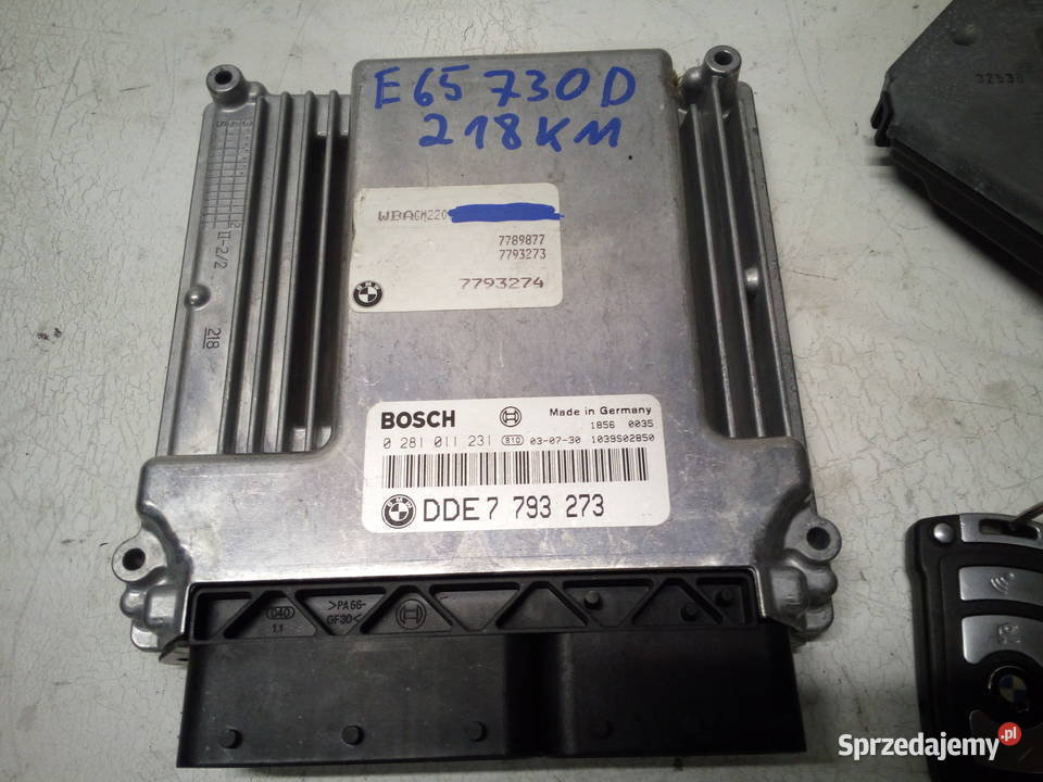 BMW 7 E65 730D M57N 218 komputer cas 2 kluczyki