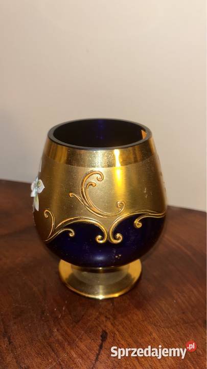 Kieliszek Bohemia Kobaltowe szkło Ręcznie Gdańsk sprzedam