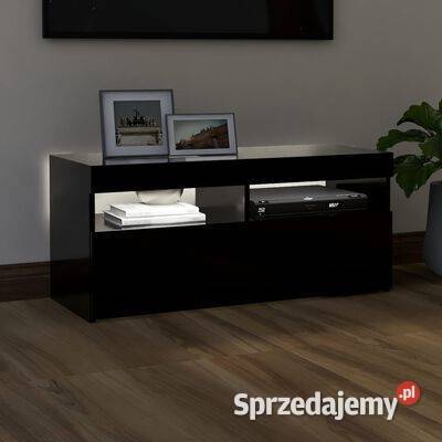 vidaXL Szafka pod TV z oświetleniem LED czarna Warszawa