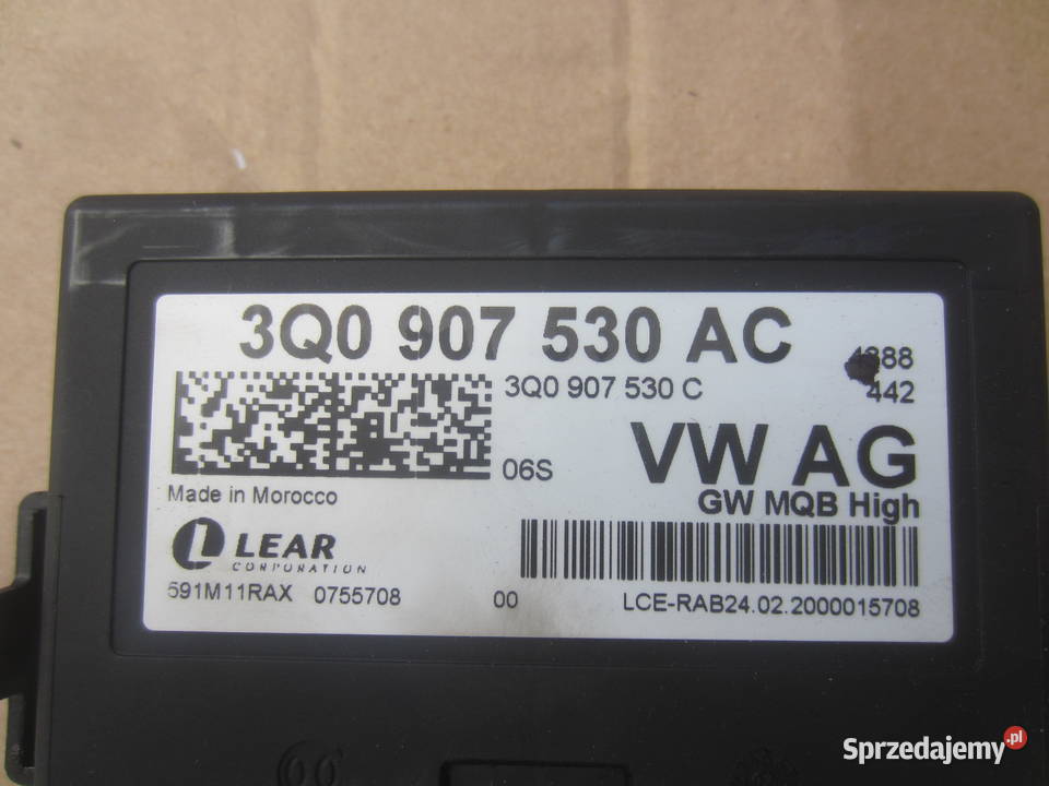 moduł sterownik Geteway 3Q0907530AC vw troc 2020 Szczecin