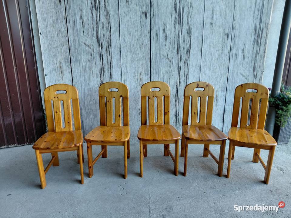 krzesła drewniane 5 sztuk 218 Krzesła Byczyna