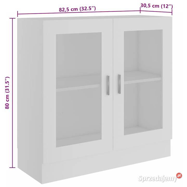 vidaXL Witryna biała materiał drewnopochodny mazowieckie Warszawa