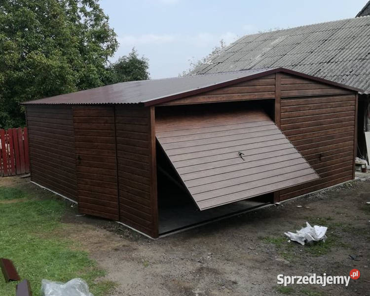 Garaż 4x5 Drewnopodobny Garaże Blaszane Blaszak Rzeszów