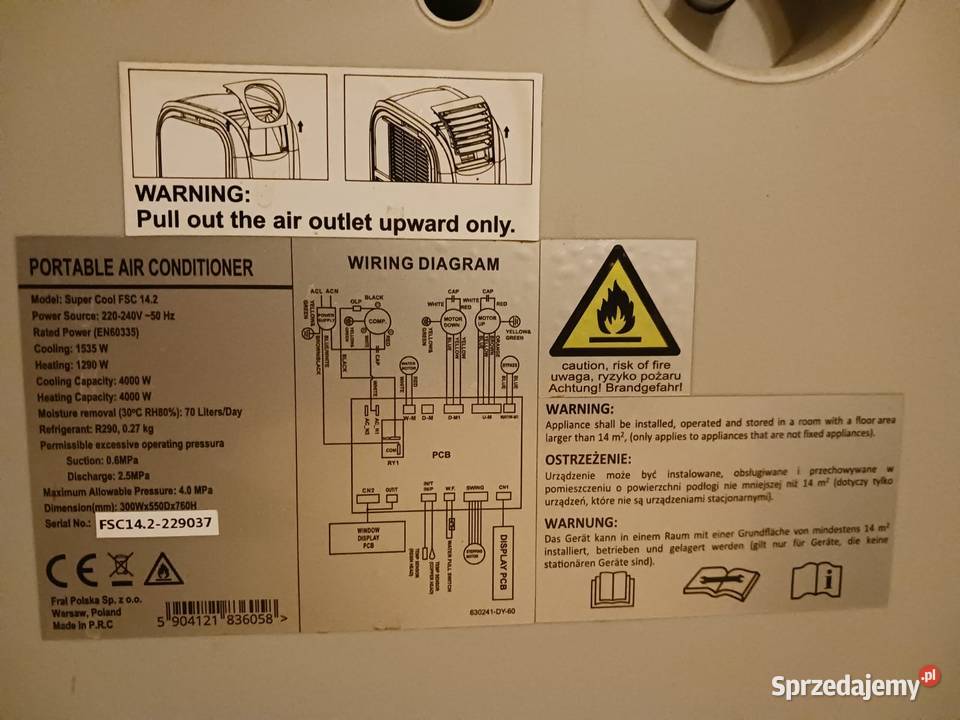 Klimatyzator przenośny FRAL Super Cool fsc 142 śląskie Łazy