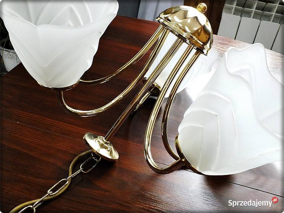 Elegancki Złoty Żyrandol Lampa wisząca sufitowa Żary