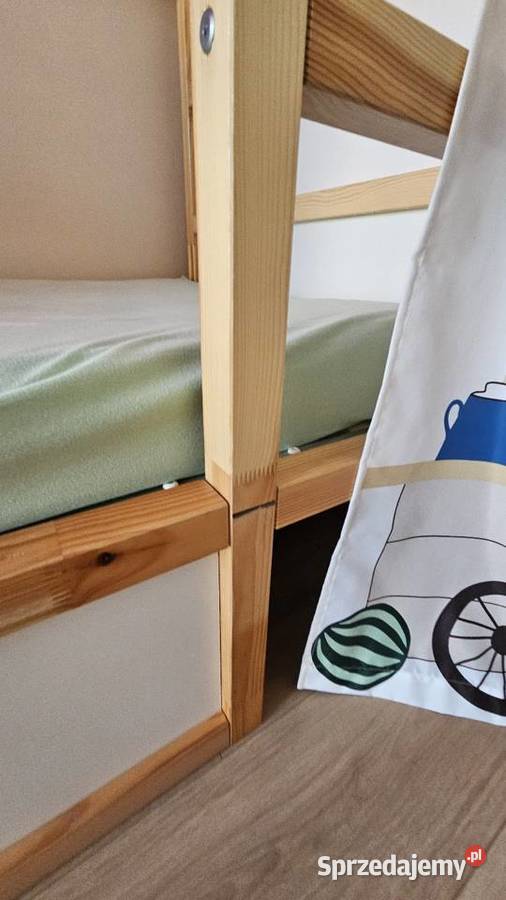 Łóżko IKEA KURA z materacem i baldachimem Łóżka mazowieckie sprzedam