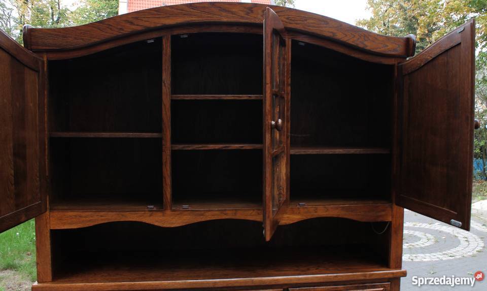 Kredens holenderski drewniany z witrynką witryną 160cm lubelskie