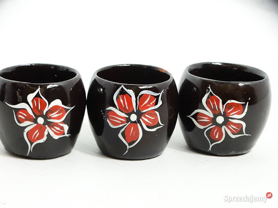 Vintage ceramiczny zestaw dzbanek 12 3 czarki Dzbanki, karafki i mleczniki Biłgoraj sprzedam