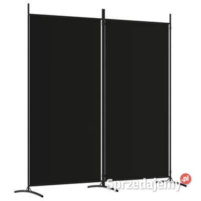 vidaXL Parawan 2panelowy czarny 175x180