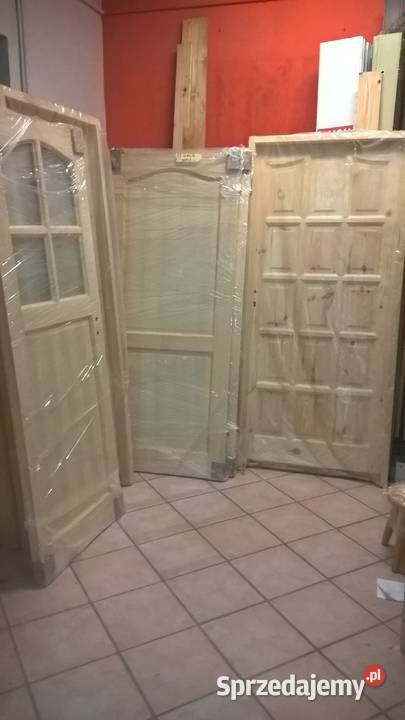 Prawdziwe drzwi drewniane sosnowe lite Wieliczka