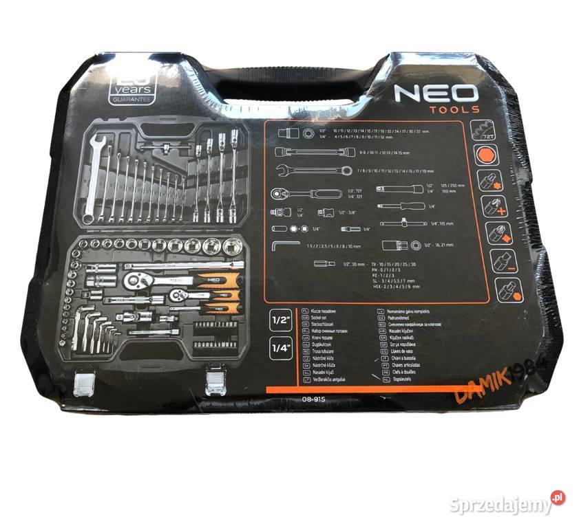 NEO ZESTAW KLUCZE NASADOWE 14 12 77 CZĘŚCI Bydgoszcz