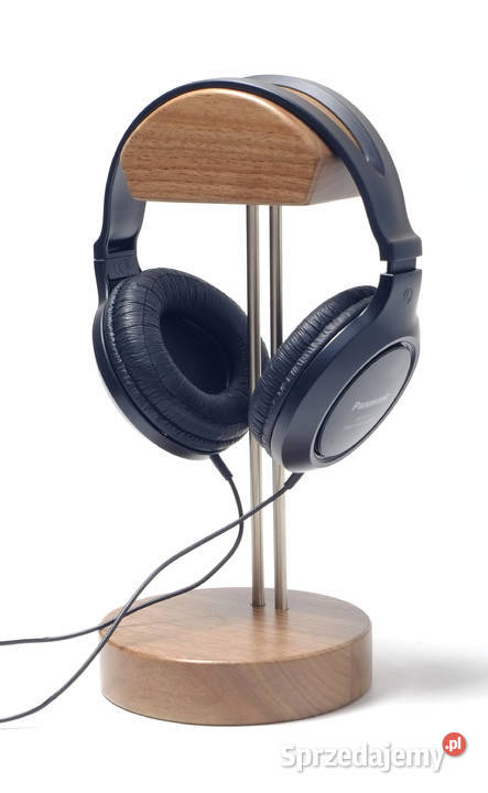 Statyw podstawka stojak na słuchawki drewno Lublin