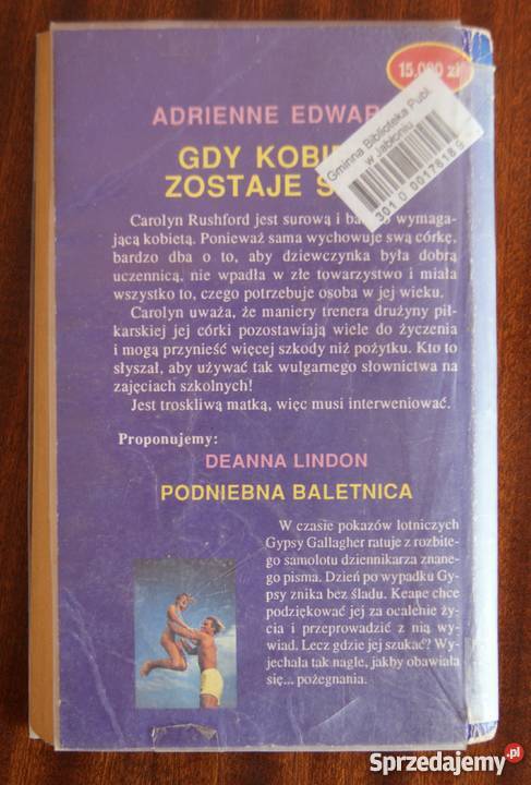 Adrienne Edwards Gdy kobieta zostaje sama Rok wydania 1992