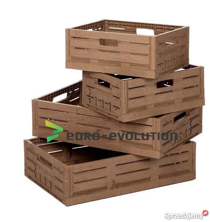 Skrzynka drewnopodobna składana plastikowa Warszawa