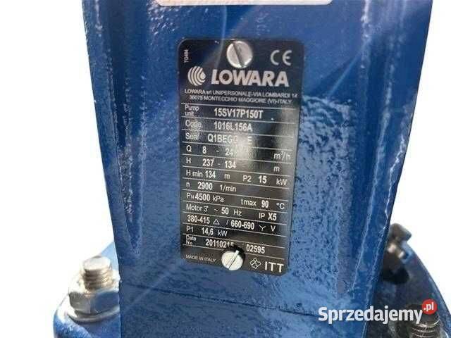 Pompa LOWARA 15SV17P150T 15KW 824M3h NOWA Tuliszków