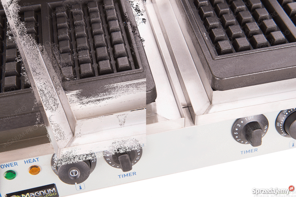 PODWÓJNA GOFROWNICA KLASYCZNE GOFRY KRATKA 10x17 Gastronomia Poczesna