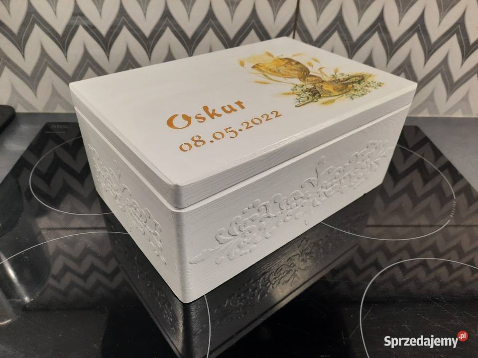 Kuferek komunia kielich z imieniem handmade Kędzierzyn-Koźle