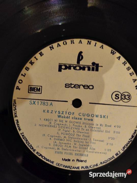 1979 Krzysztof Cugowski Wokół cisza trwa Płyta Kielce