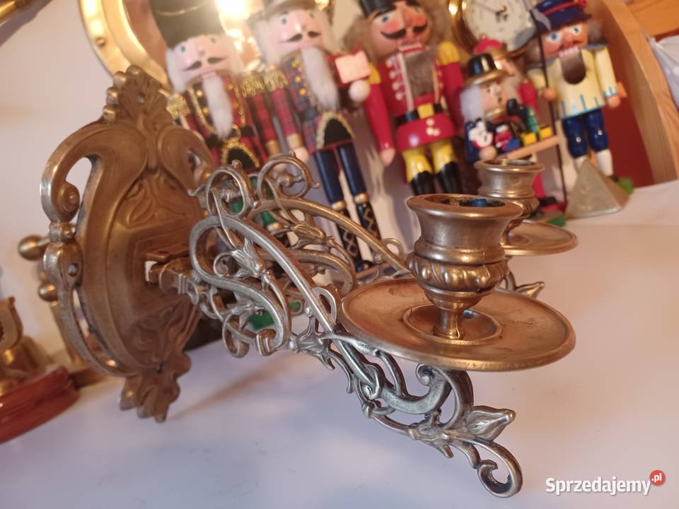 Pianino Świecznik do pianina Mosiądz Kolekcja Poznań