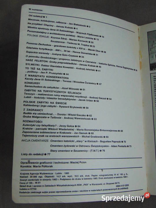 Spotkania z zabytkami 1 11 1983 Lublin