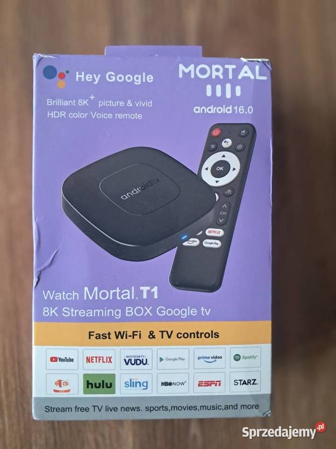 nowy android TV box mortal T1 2GB16GB sprzedam