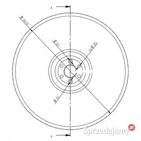 Talerz do siewnika wymiar 343 mm 6 otworowy Do maszyn uprawowych sprzedam