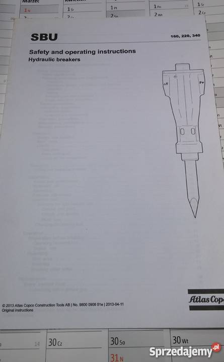 InstrukcjaKatalog części SBU 160 220 340