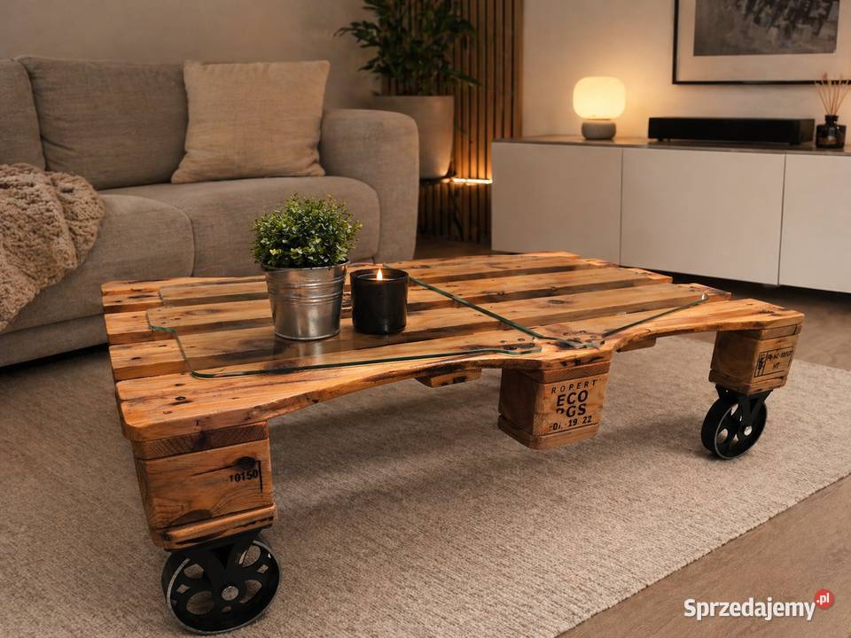 Stolik olejowany z palety DIY Dom i Ogród zachodniopomorskie Szczecin